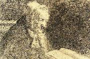 Michael Ancher portraet af gamle fru brondum oil on canvas